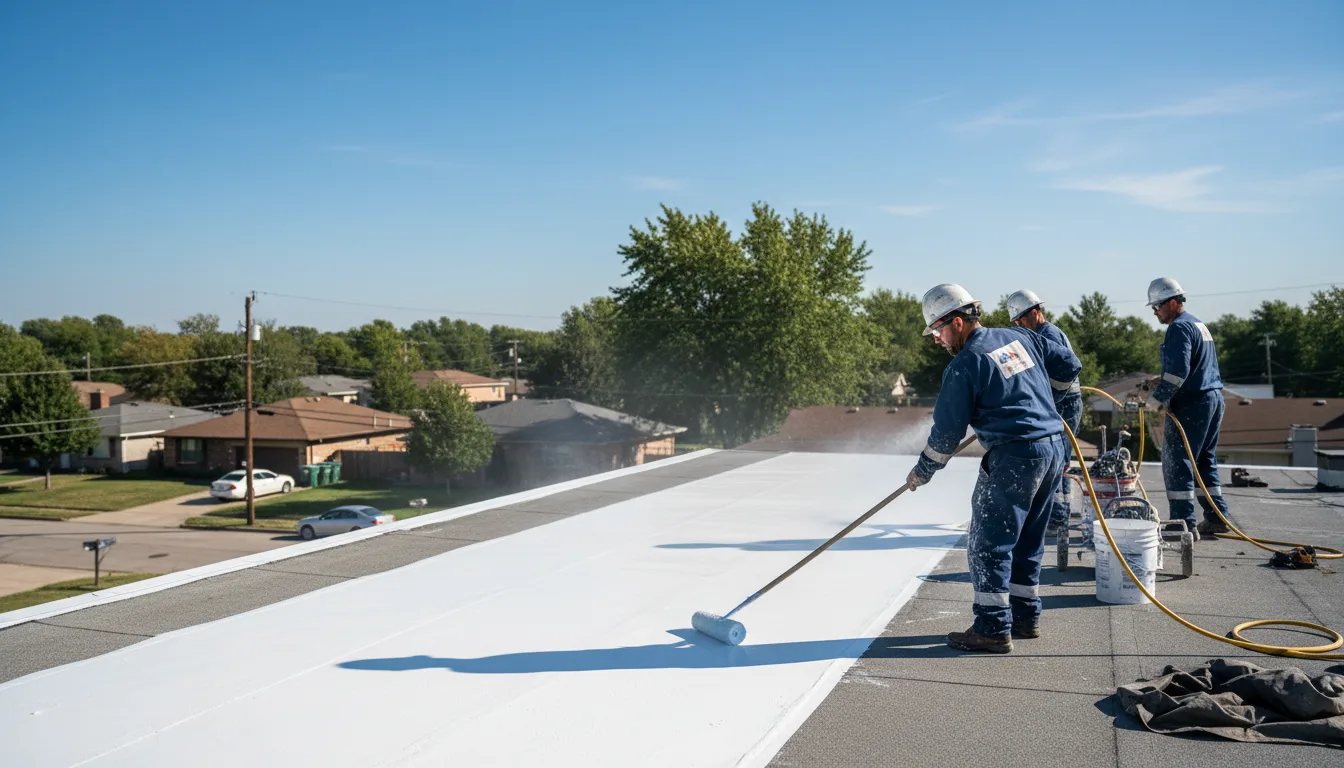 Commercial roof coating in Golden, IL near me
